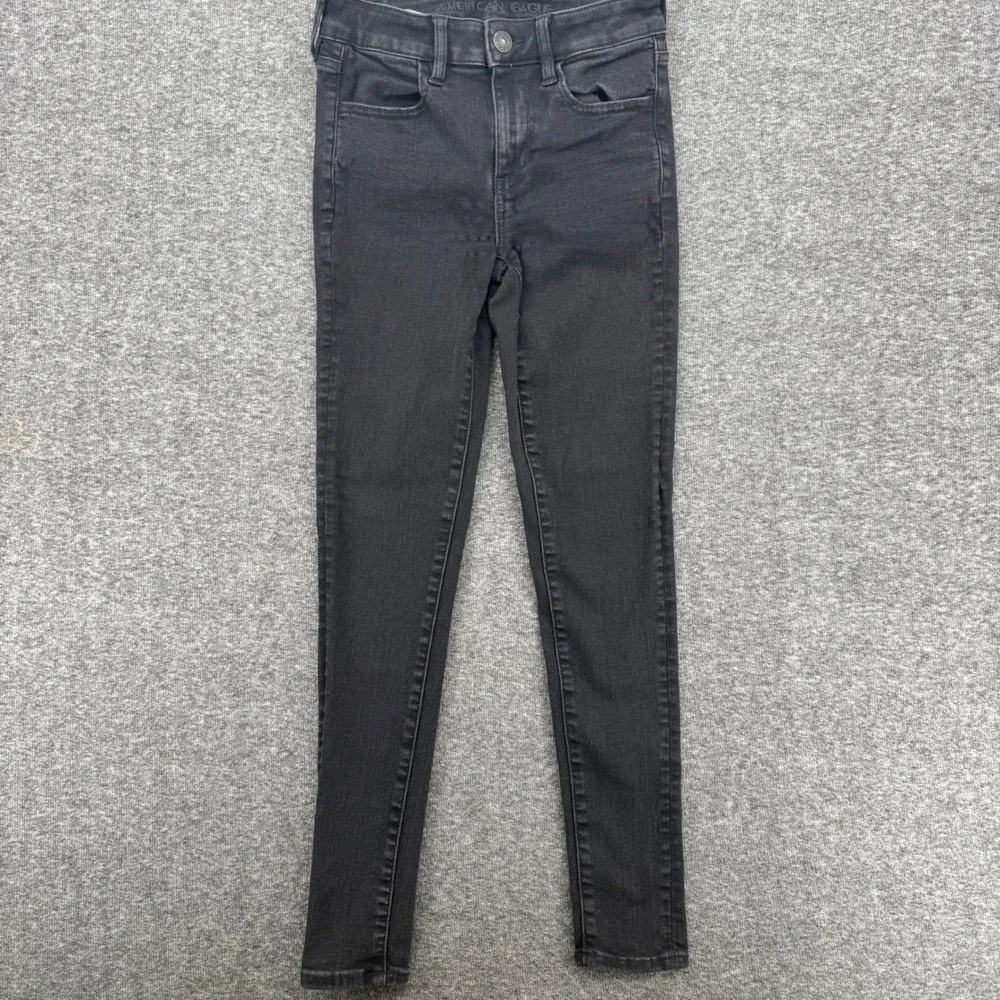 American Eagle Womens Ne(x)t Level Stretch High Rise Jegging Jeans  Black 2R‎